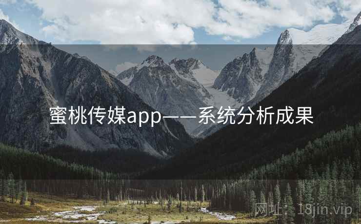 蜜桃传媒app——系统分析成果